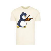Vintage Arctic penguin playing violin animal Vintage Tee - linhVisuals