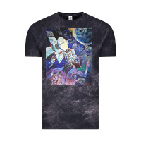 Cloud Black spaceship earth mural Vintage Tee - linhVisuals