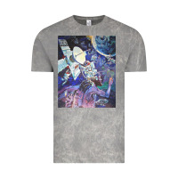 Cloud Rock spaceship earth mural Vintage Tee - linhVisuals