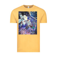 Vintage Mustard spaceship earth mural Vintage Tee - linhVisuals