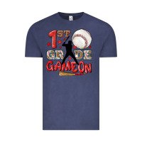 Vintage Denim back to school 1st baseball game on Vintage Tee - NancyCooperArtShop