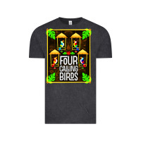 Vintage Black four calling birds Vintage Tee - linhVisuals