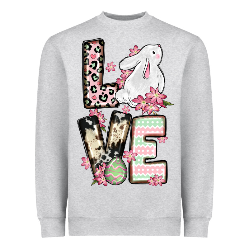 Love Easter Bunny Heavyweight Sweatshirt by OliviaCreatesArt | Teevron