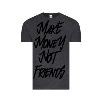 Vintage Black make money not friends Vintage Tee - linhVisuals
