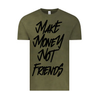 Vintage Olive make money not friends Vintage Tee - linhVisuals