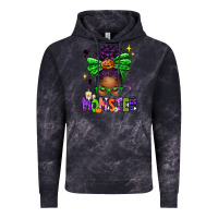 Cloud Black Halloween Afro Messy Bun Momster Vintage Hoodie - texasbilliewilder