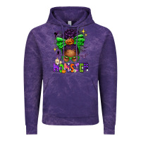 Cloud Purple Halloween Afro Messy Bun Momster Vintage Hoodie - texasbilliewilder