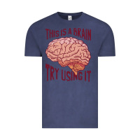 Vintage Denim Brain Vintage Tee - linhVisuals