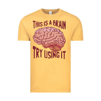 Vintage Mustard Brain Vintage Tee - linhVisuals