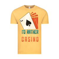 Vintage Mustard Casino Vintage Tee - linhVisuals