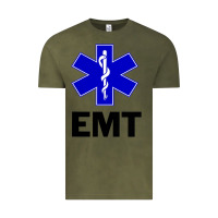 Vintage Olive emt ems paramedic star of life caduceus t shirt Vintage Tee - linhVisuals
