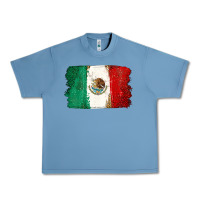 Pebble Blue Mexican Flag Urban Heavy Tee - texasbilliewilder
