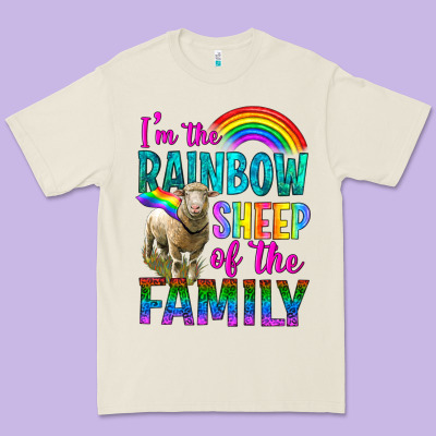 I'm The Rainbow Sheep Of The Family Premium Tee Designed By Bundleandbundleshop