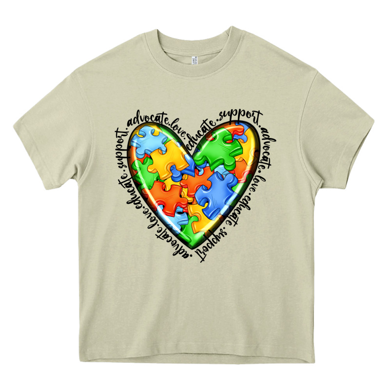 Autism Heart Heavy Core Tee by JahusDesignShop | Teevron
