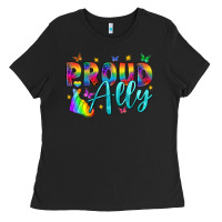 Black Western Proud Ally Ladies Tee - BundleAndBundleShop