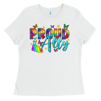 White Western Proud Ally Ladies Tee - BundleAndBundleShop