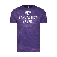 Cloud Purple Me? sarcastic? never - funny sayings Vintage Tee - linhVisuals