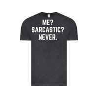Vintage Black Me? sarcastic? never - funny sayings Vintage Tee - linhVisuals