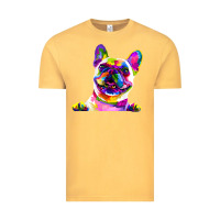 Vintage Mustard frenchie french bulldog pop art portrait bouledogue t shirt Vintage Tee - linhVisuals