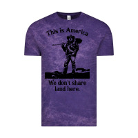 Cloud Purple this is america we don't share land here Vintage Tee - linhVisuals