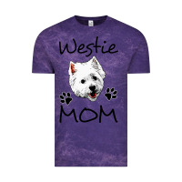 Cloud Purple westie mom dog mama west highland terrier dog Vintage Tee - linhVisuals