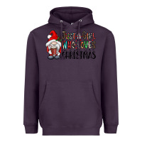 Plum just a girk who loves christmas Heavyweight Hoodie - CowhideDigitalArt
