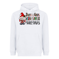 White just a girk who loves christmas Heavyweight Hoodie - CowhideDigitalArt