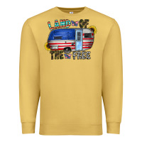 Antique Gold land of the free Premium Sweatshirt - CowhideDigitalArt