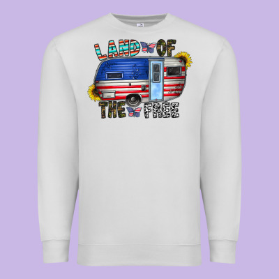 Land Of The Free Premium Sweatshirt Designed By Cowhidedigitalart