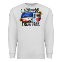Dove Grey land of the free Premium Sweatshirt - CowhideDigitalArt
