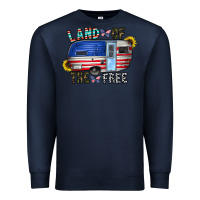 Navy land of the free Premium Sweatshirt - CowhideDigitalArt