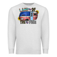 Oatmeal Heather land of the free Premium Sweatshirt - CowhideDigitalArt