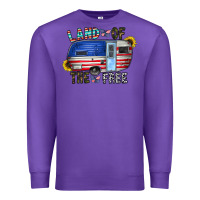 Purple land of the free Premium Sweatshirt - CowhideDigitalArt