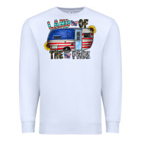 White land of the free Premium Sweatshirt - CowhideDigitalArt