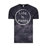 Cloud Black life is happy Vintage Tee - linhVisuals
