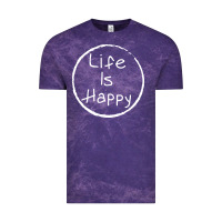 Cloud Purple life is happy Vintage Tee - linhVisuals