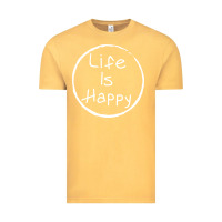 Vintage Mustard life is happy Vintage Tee - linhVisuals