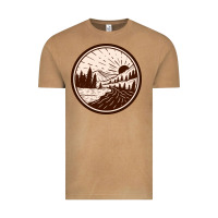 Vintage Camel River Forest Brown Vintage Tee - linhVisuals
