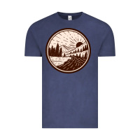 Vintage Denim River Forest Brown Vintage Tee - linhVisuals