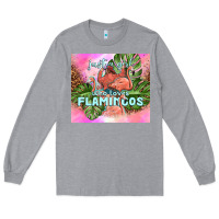 Heather Grey just a girl who loves flamingo Long Sleeve Tee - TumblerDesignByShophia