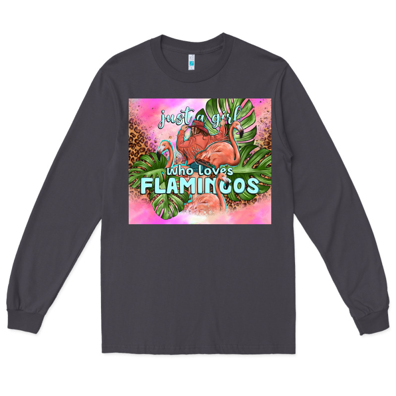 Just A Girl Who Loves Flamingo Long Sleeve Tee by TumblerDesignByShophia | Teevron
