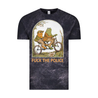 Cloud Black Frogs And Toad Fucks The Police Vintage Tee - linhVisuals