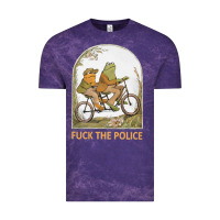 Cloud Purple Frogs And Toad Fucks The Police Vintage Tee - linhVisuals