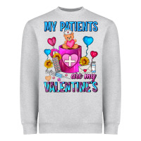 Heather Grey My Patients Are My Valentine Coffee Mug Heavyweight Sweatshirt - FaDigitalArtStudio