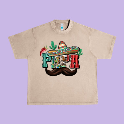 Mexican Papa Urban Heavy Tee Designed By Texasbilliewilder