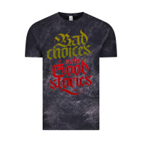 Cloud Black bad choices make good stories Vintage Tee - linhVisuals