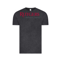 Vintage Black Rutgers University Newark Logotype Vintage Tee - linhVisuals