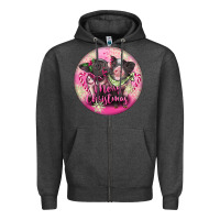Charcoal Heather Pink Merry Christmas Pig Zipper Hoodie - FaDigitalArtStudio