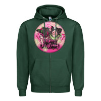 Sports Green Pink Merry Christmas Pig Zipper Hoodie - FaDigitalArtStudio