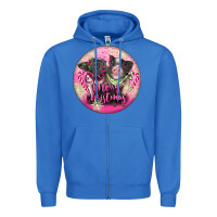 True Royal Pink Merry Christmas Pig Zipper Hoodie - FaDigitalArtStudio